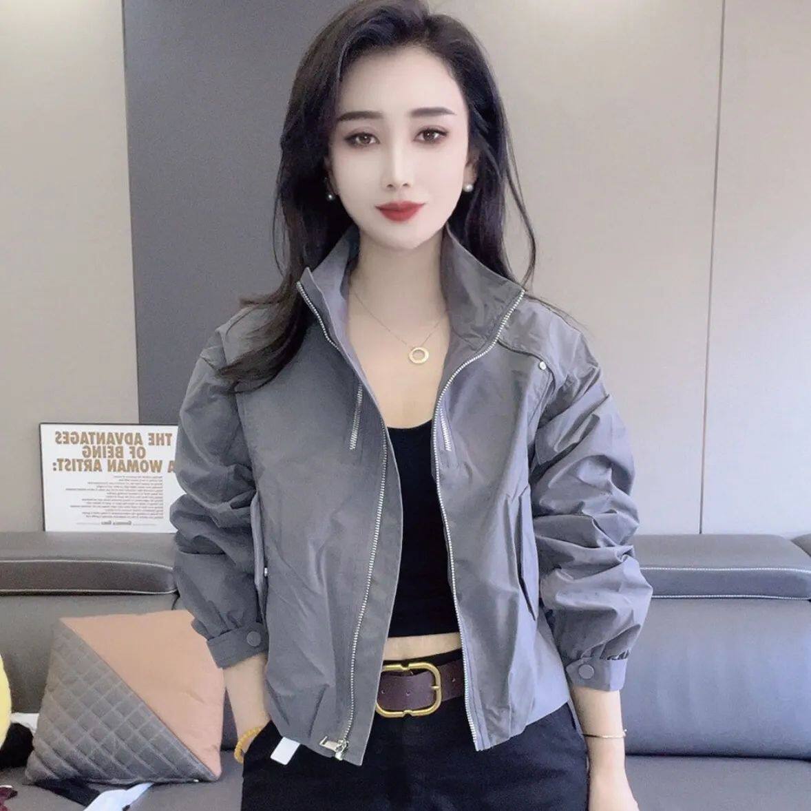 2025秋季外穿个性夹克新款短款外套时尚冲锋衣洋气宽松休闲上衣女