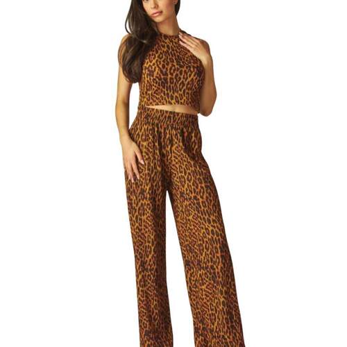 M 74208 Leopard Print Casual Two Piece Set 豹纹休闲套装