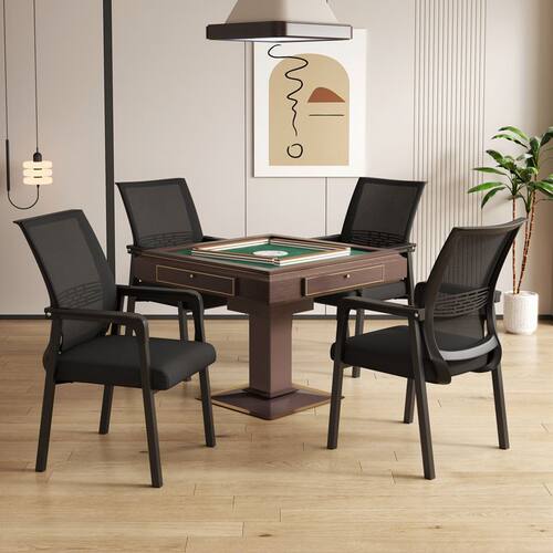 可叠放麻将椅麻将机椅子专用棋牌室久坐麻将桌凳子家用四把一套
