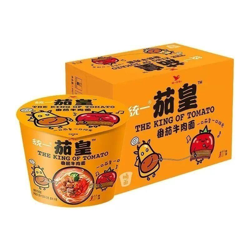 【加固包装】统一茄皇牛肉面鸡蛋面桶装速食