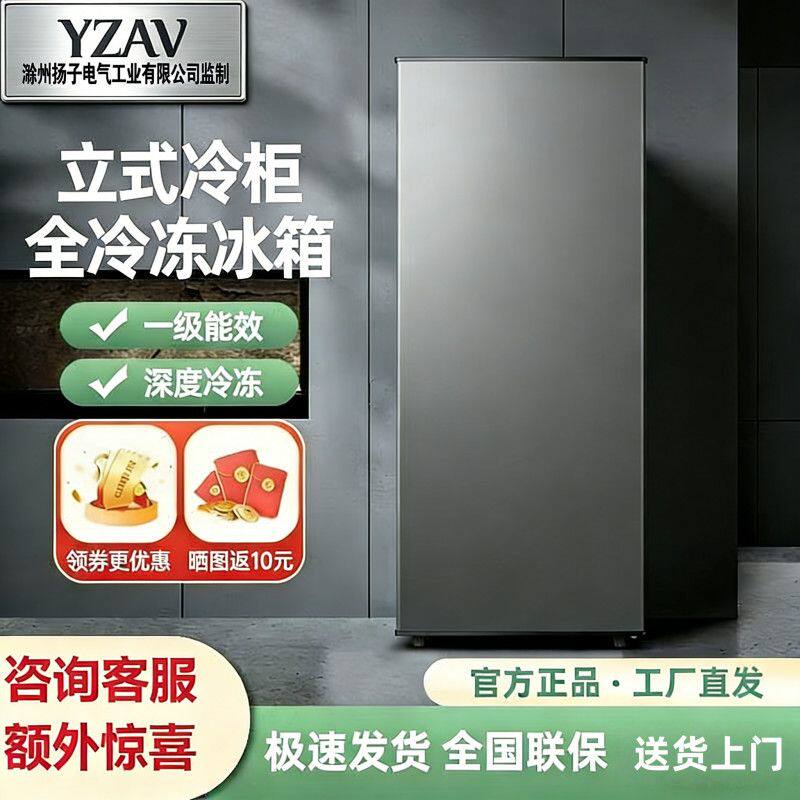 YZAV立式冰柜抽屉式家用全冷冻柜侧开门立体大冷柜小型冰箱母乳