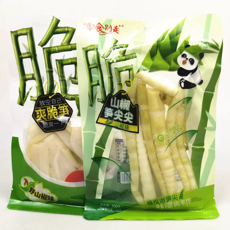 零食别走爽脆笋野山椒味100g*10袋山椒笋尖尖休闲零食小吃袋装