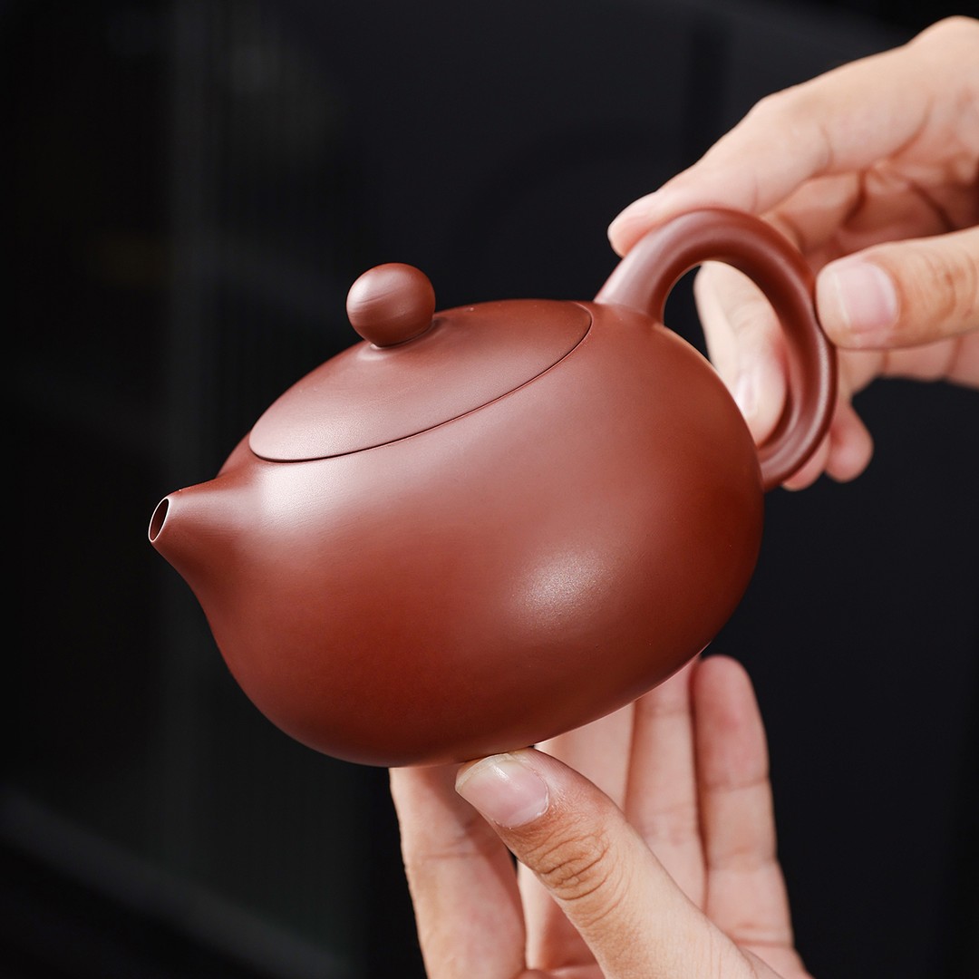 14号水容量180cc宜兴紫砂壶茶具套装原矿大红袍朱泥球西施壶