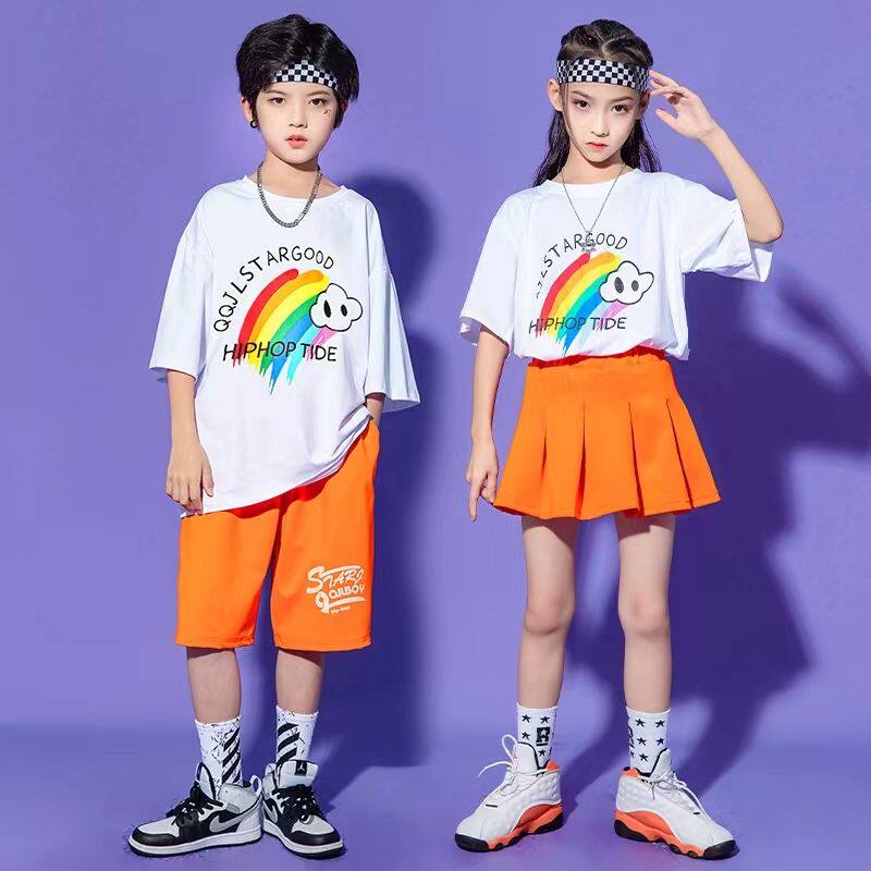 六一儿童演出服中小学生运动会班服幼儿园舞蹈表演服嘻哈街舞套装