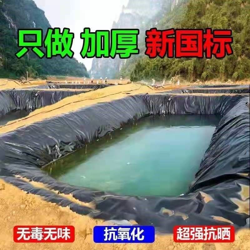 土工膜鱼塘防渗膜防水布鱼池防漏黑色塑料布蓄水池防渗膜鱼塘膜