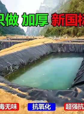 土工膜鱼塘防渗膜防水布鱼池防漏黑色塑料布蓄水池防渗膜鱼塘膜