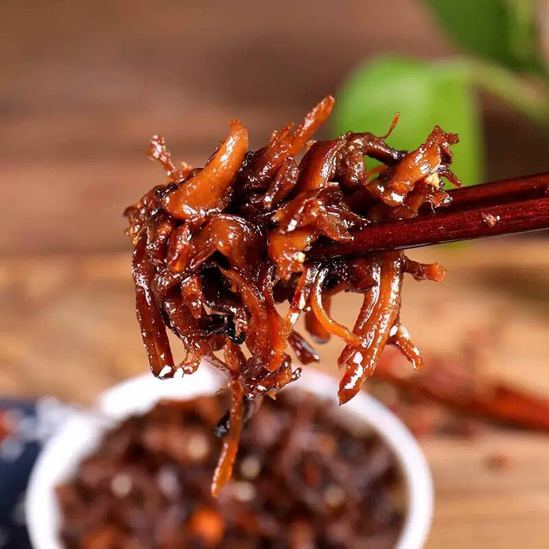 罐头网红即食云南特产油炸牛肝菌香辣下饭菜蘑菇鸡棕菌香菇