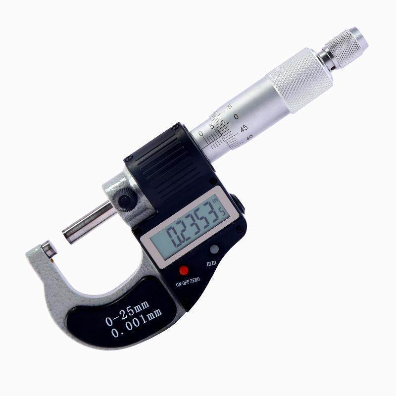 广陆数显外径千分尺0-25mm高精度0.001mm电子数字螺旋测微器