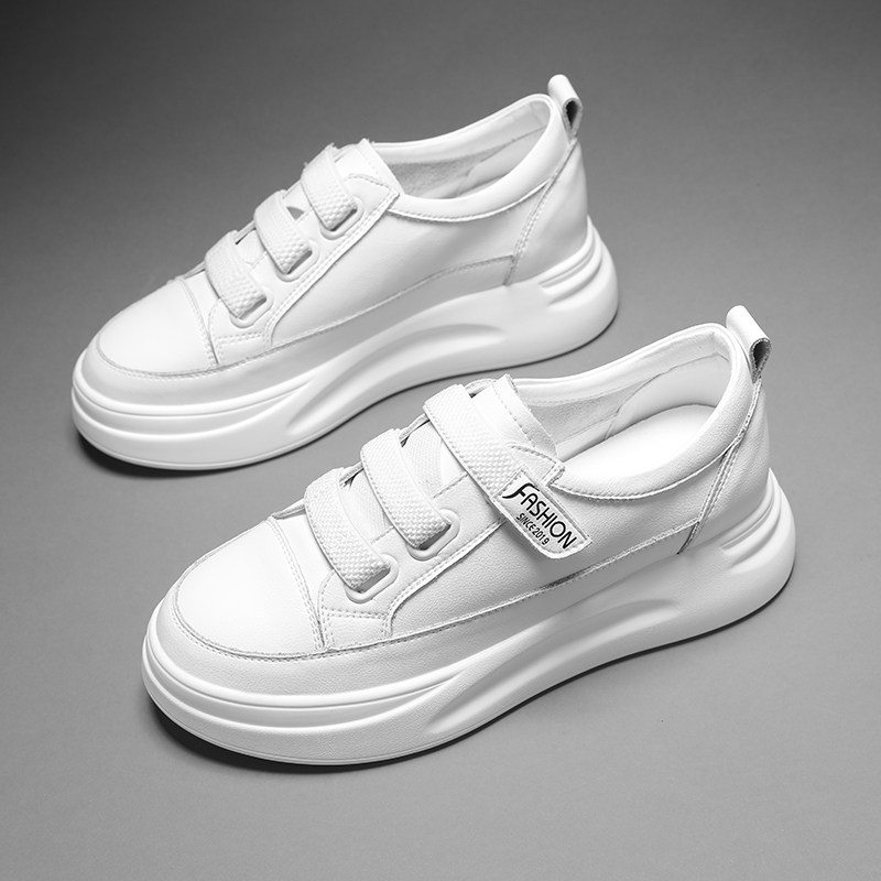 真皮厚底女士小白鞋女2026新款秋冬网红百搭港风学生潮流平底板鞋,女鞋,浅口单鞋,淘宝优惠券,粉丝福利购,淘宝优惠卷