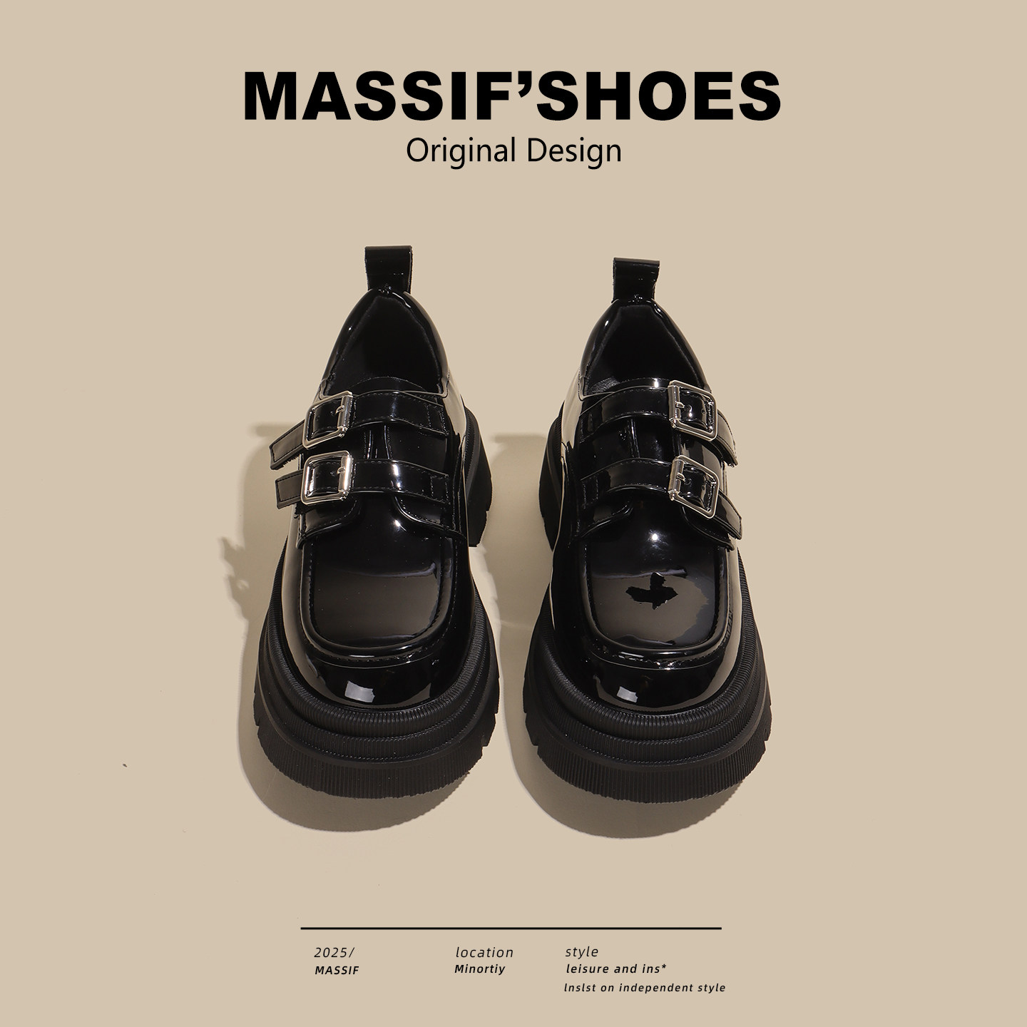 超轻厚底乐福鞋女2026新款夏季加绒英伦黑色小皮鞋小个子增高单鞋