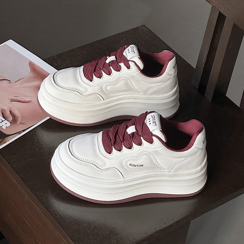 真皮小白鞋女2026冬季新款加绒爆款平底运动安德拉红休闲百搭板鞋