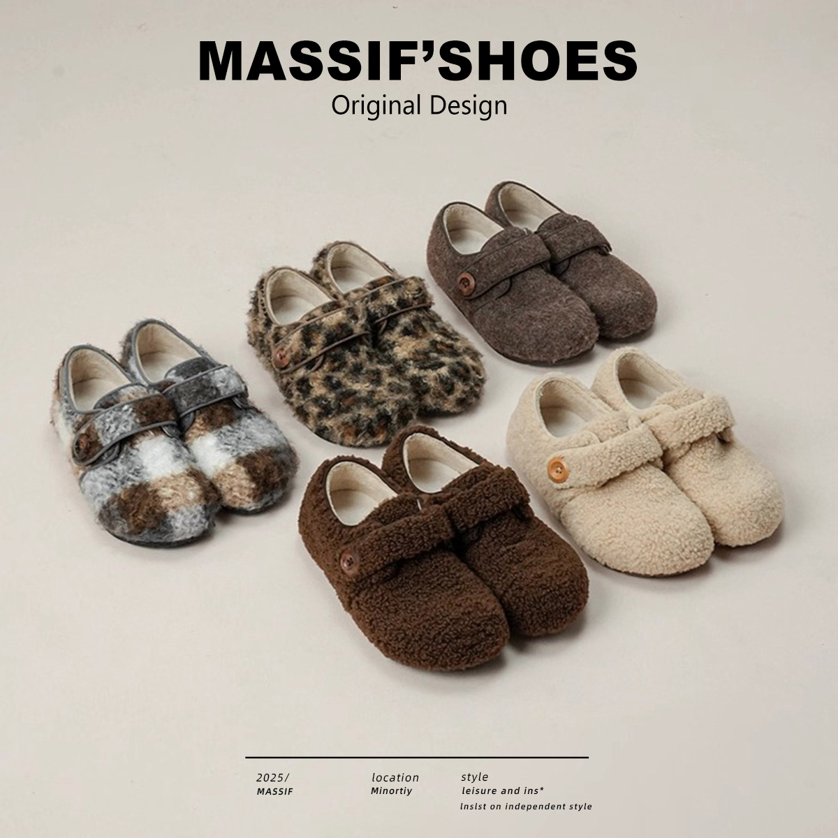 加绒毛毛鞋女厚底保暖棉鞋羊羔毛