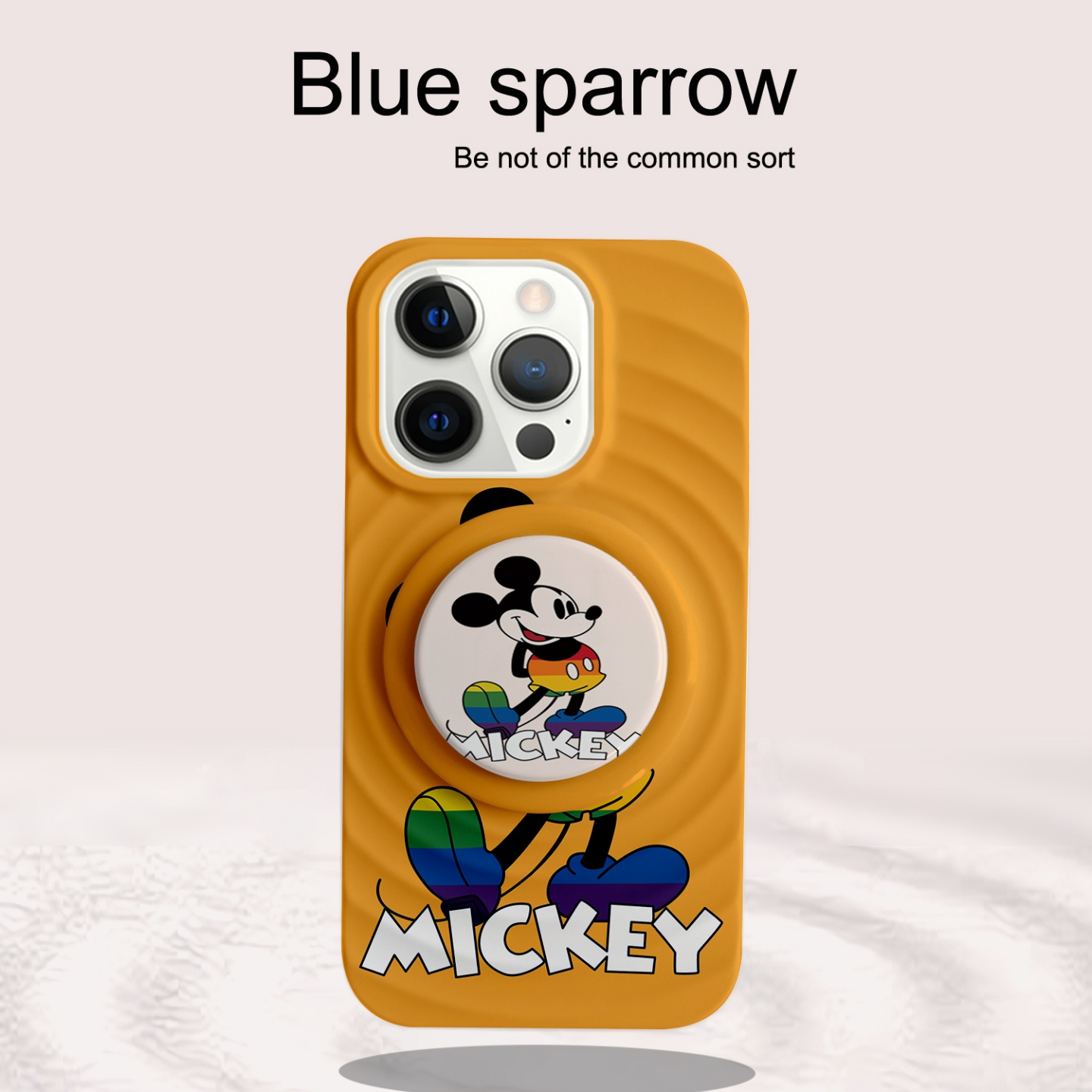 潮款卡通米奇波浪菲林支架手机壳