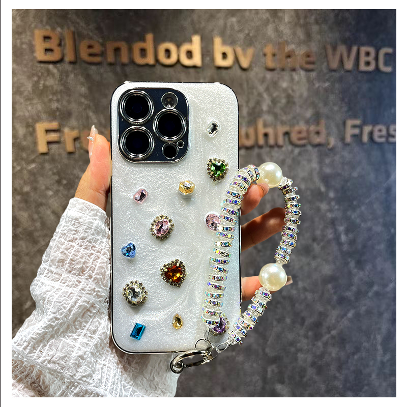 小众立体彩色宝石滴胶手机壳