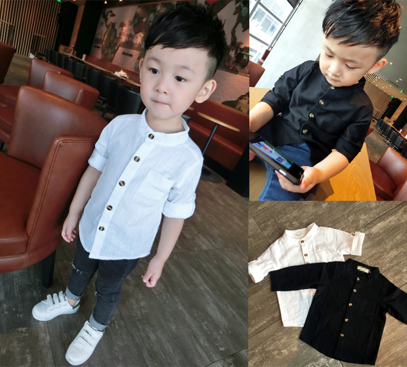 Chemise enfant à manche longue - Ref 2082882 Image 1
