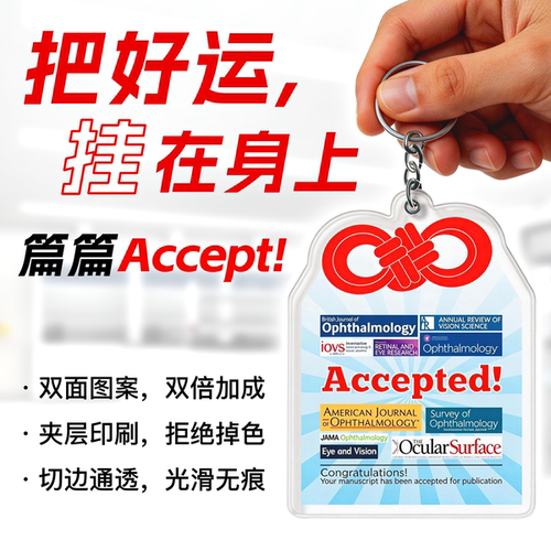 原创好运Accept钥匙扣挂件转运御守科研周边礼物文创周边亚克力