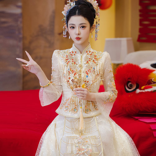 香槟色秀禾服2026结婚喜服