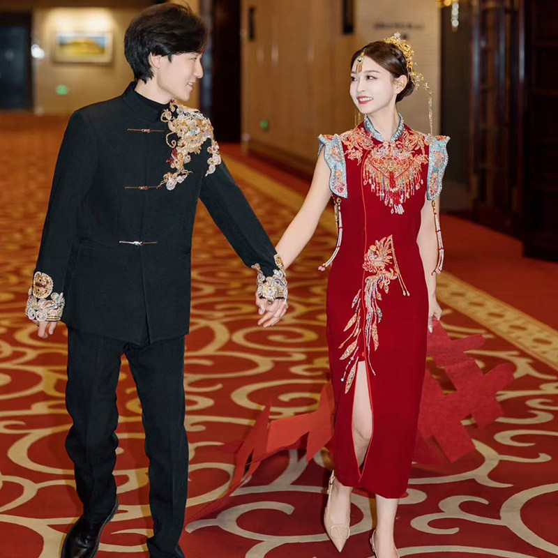 订婚旗袍2026夏季新款新娘结婚新中式礼服敬酒服回门服秀禾服婚服