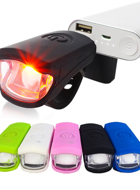 LeadBike/印象骑行自行车USB防水前灯强光夜骑手电筒单车配件装备