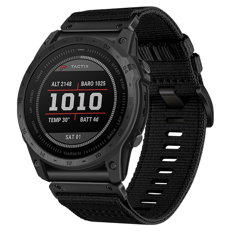 COMPATIBLE GARMIN 567X8 FORERUNNER 935 945 955 S6062 WATCH STRIPED NYLON SNAP STRAP