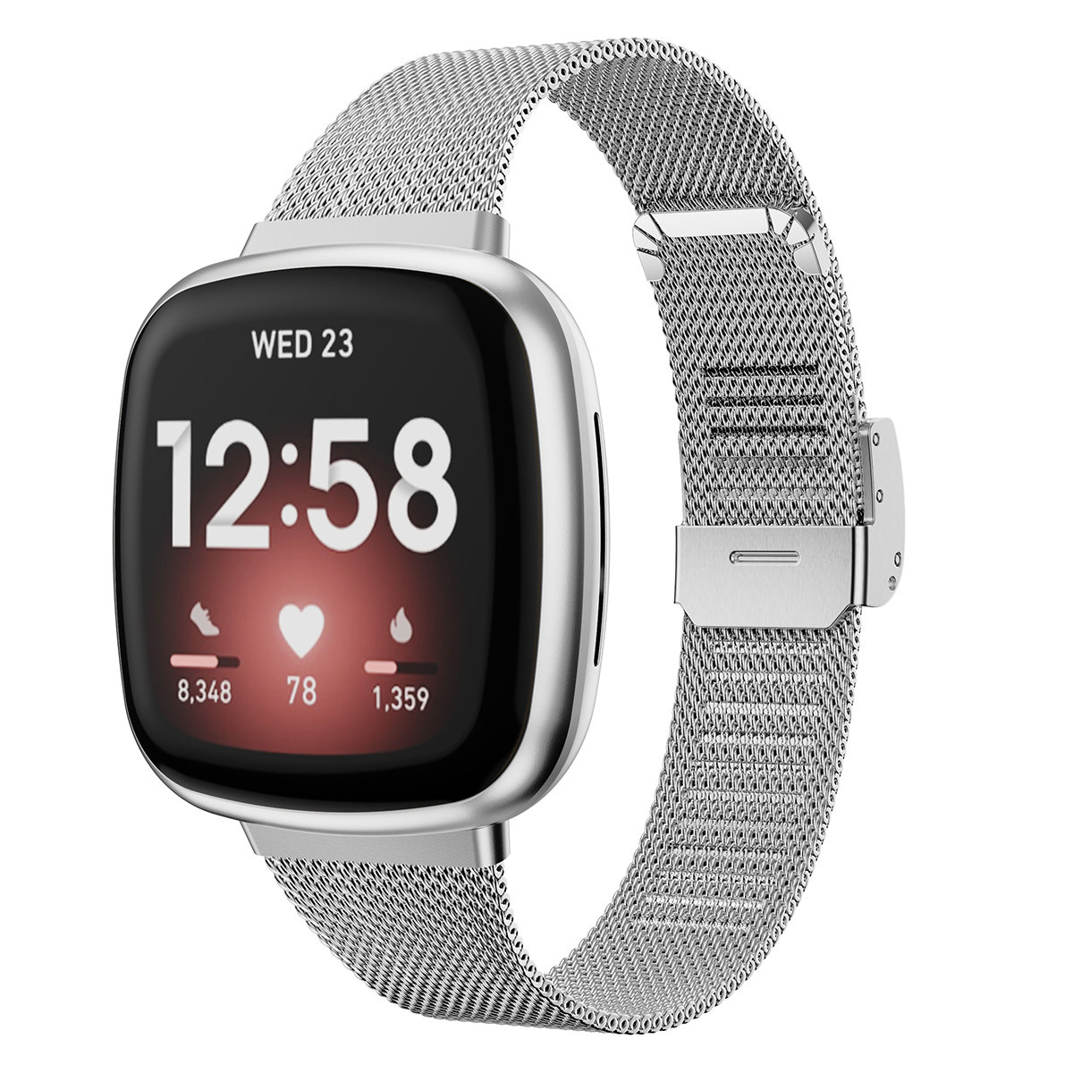 SLIM METAL MESH STRAP FOR FITBIT VERSA|LITE 2|4 GENERATION VERSA3|SENSE WATCHES