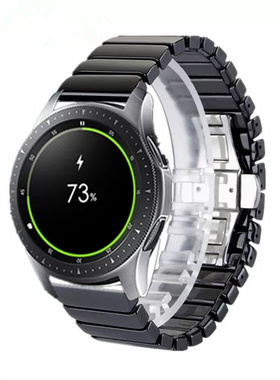 适用三星watch345678 Active2智能手表Ultra一珠纯陶瓷表带40/44