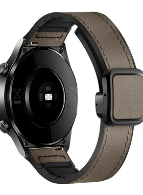 适用三星Galaxy watch34567智能手表磁吸蝴蝶扣硅胶贴皮表带20/22