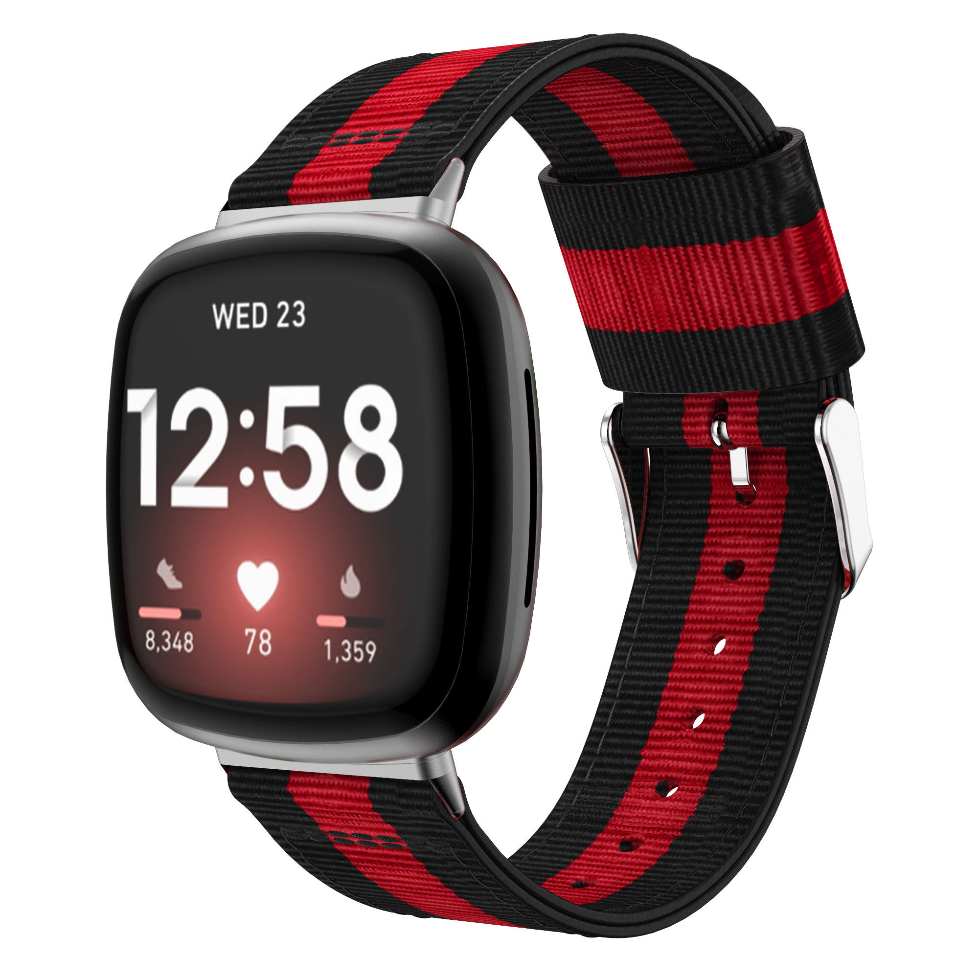 适用fitbit versa/lite 2/4代 versa3/sense智能运动手表尼龙表带