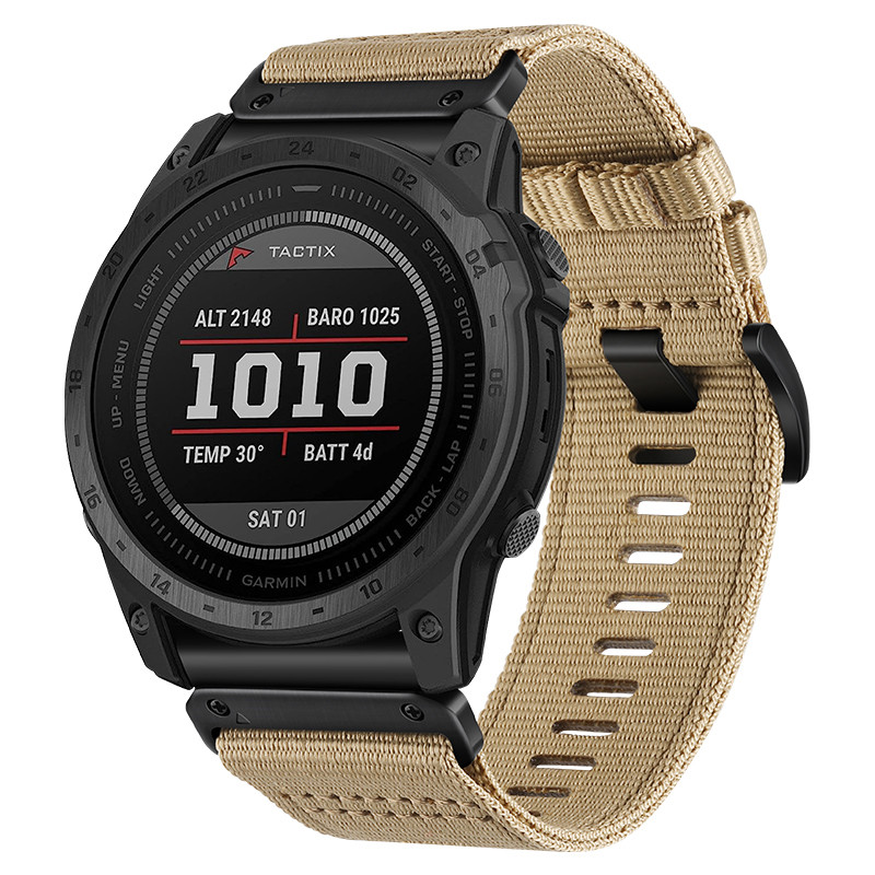 COMPATIBLE GARMIN 567X8 FORERUNNER 935 945 955 S6062 WATCH STRIPED NYLON SNAP STRAP