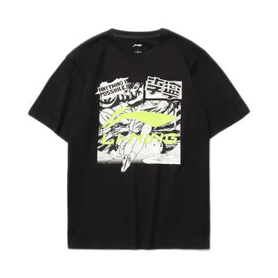 李宁2025夏季纯棉短袖T恤透气