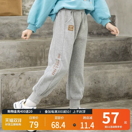 Утепленные детские джинсы с начесом, зимние удерживающие тепло бархатные штаны, подходит для подростков