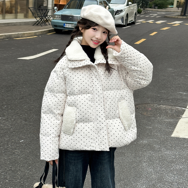 2025新款儿童棉袄冬季女童加绒棉衣洋气小公主棉服加厚中大童外套