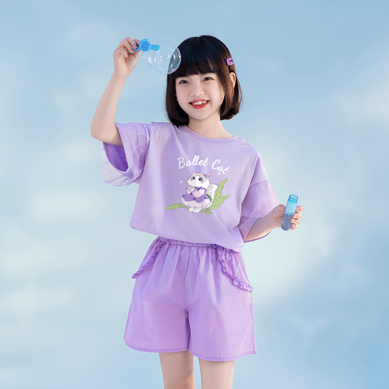 女童短袖T恤夏装2025新款洋气儿童上衣夏季中大童半袖体恤衫夏款