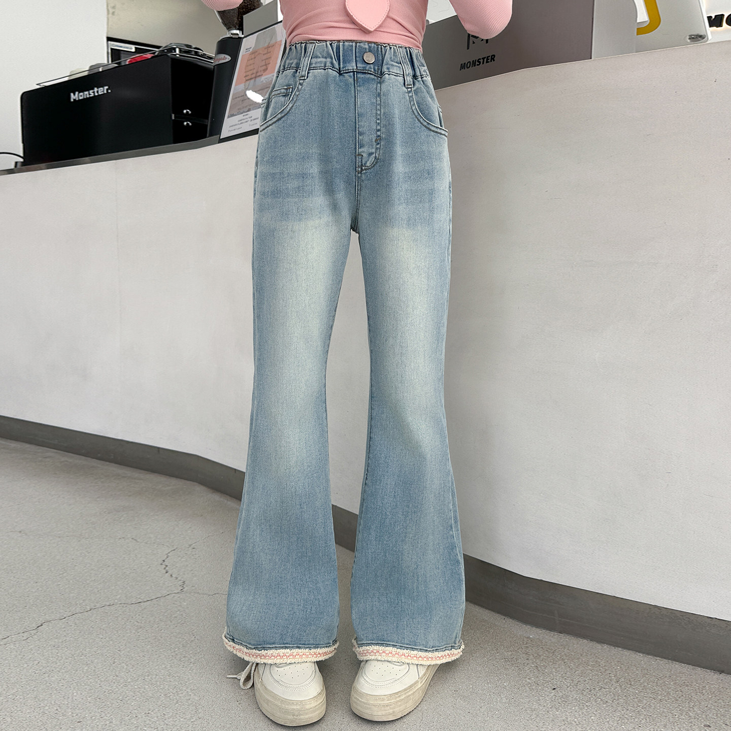 女童喇叭裤春秋款儿童牛仔裤2026新款大童微喇裤子春季休闲裤春装,童装/婴儿装/亲子装,儿童牛仔裤,淘宝优惠券,粉丝福利购,淘宝优惠卷