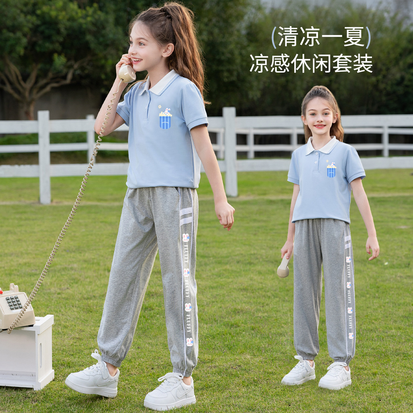 女童运动套装夏款儿童两件套图片