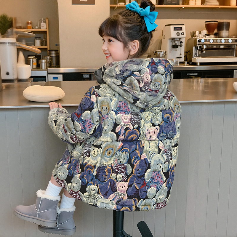 女童加厚棉服冬装儿童羽绒服棉衣2025新款中大童外套女孩冬季棉袄