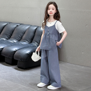 小女孩洋气韩系穿搭夏天女童套装夏装时尚大童超好看夏季儿童衣服