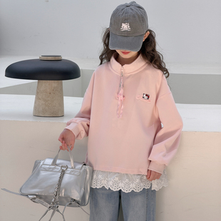 儿童卫衣女款2026新款女童超好看上衣春季洋气中大童衣服女孩春装