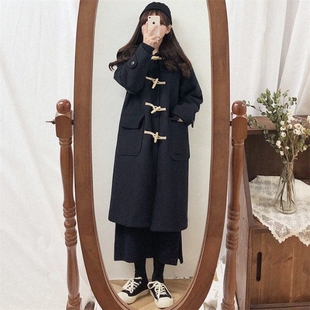 今年流行羽绒服内胆女中长2026新款韩版学生双面绒毛呢大衣外套冬