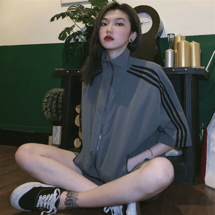 夏季新款宽松学生短袖上衣短裤时尚休闲运动套装女情侣两件套装潮