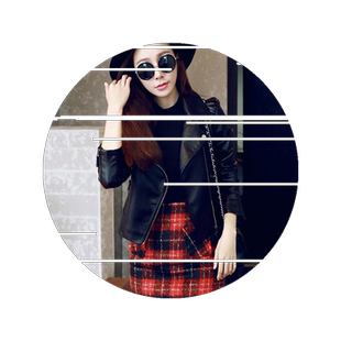 皮夹克修身加绒粉色春秋2026新款女机车皮衣小外套PU短款韩版加厚