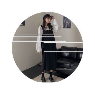 牛仔背带裙女春秋大码胖MM显瘦韩版宽松中长款吊带连衣裙减龄学生