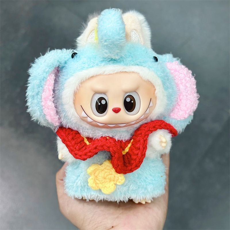 适配于拉布布17cm娃衣一二三代毛绒搪胶公仔通用换装衣服小飞象