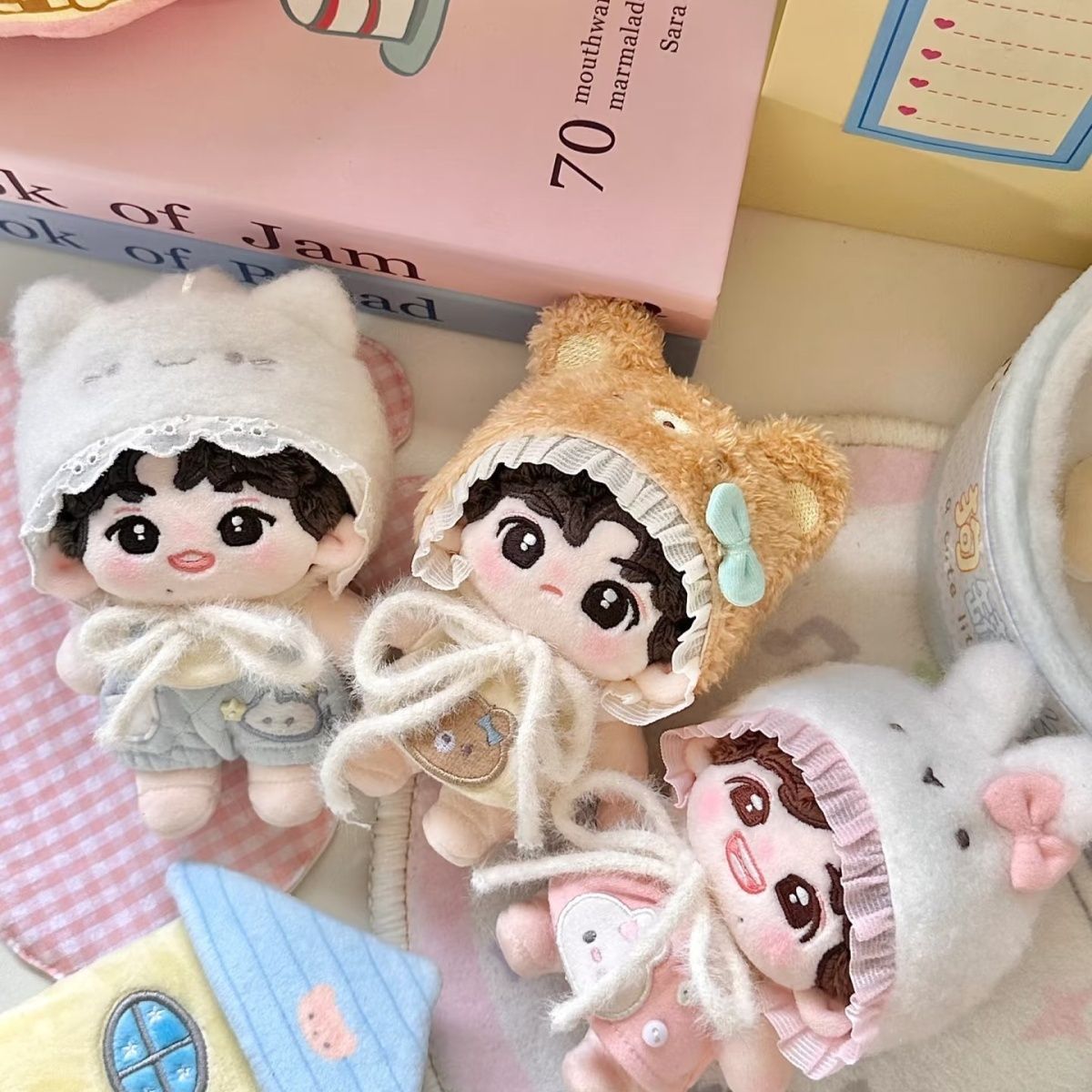 10cm宝宝风新品娃衣“呼噜小夜曲”可爱卡通棉花娃娃换装衣服现货