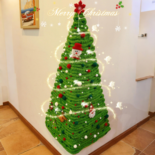 圣诞节装饰墙角圣诞树墙面手工diy客厅氛围场景布置挂件创意摆件