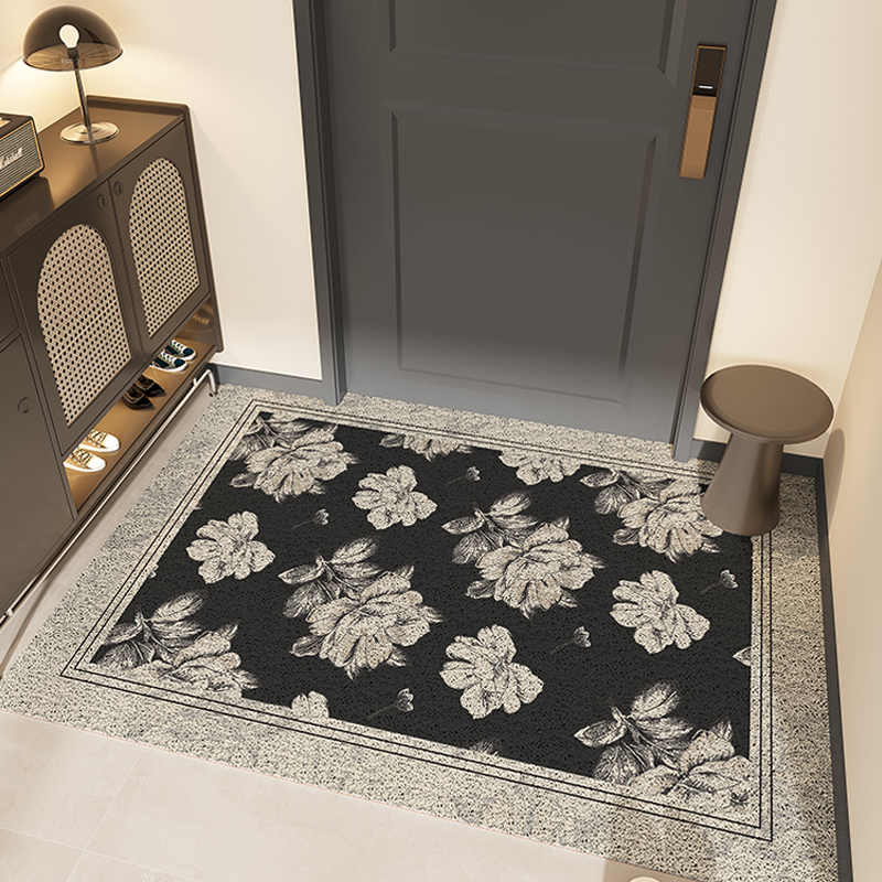 法式入户门地垫高级感复古丝圈进门脚垫门口玄关地毯门垫防滑家用