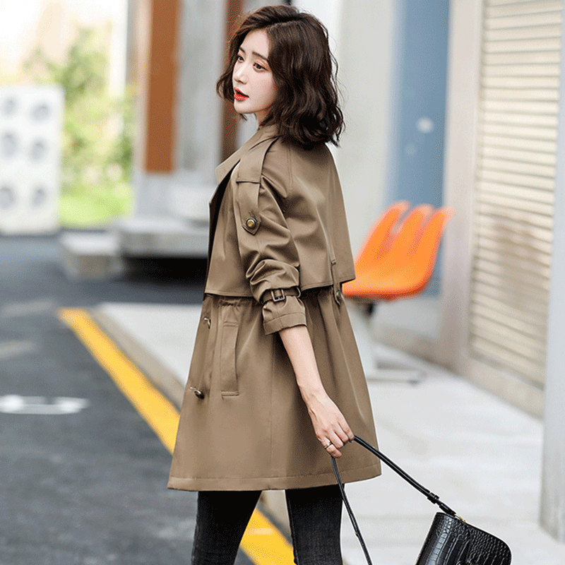 Small fragrant wind Windbreaker Mid length version 2022 new pattern Autumn England Waist Little work clothes coat insin the Play mode/Anime/Periphery/cos/Board games , Quadratic element Antiquity clothing, Antique first dress category - from Buy2taobao.com to provide professional Taobao agent buy service
