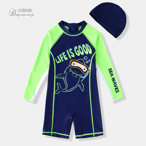 动漫蚂蚁儿童泳衣防晒泳装