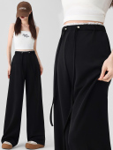 子不勒肚子春夏外穿阔腿裤 秋装 2025新款 秋季 女 小个子休闲裤 孕妇裤
