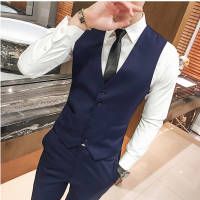 Four-season British-style men's casual waistcoat, Korean-style slimming professional work vest, sleeveless waistcoat for hotels and restaurants thumbnail 5